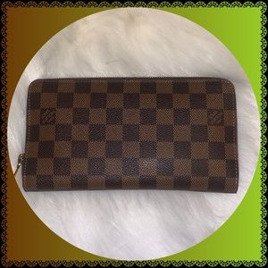 💵LOUIS VUITTON ZIPPY ORGANIZER DAMIER EBENE .